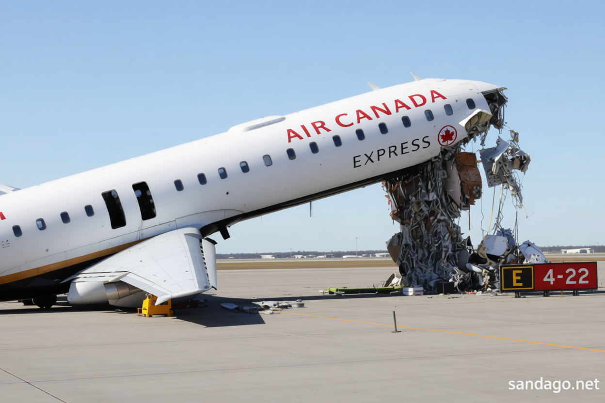2 pilots dead after Air Canada plane collides with truck at LaGuardia airport