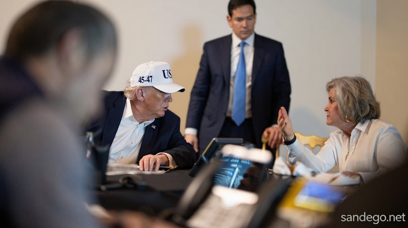 Terrifying ‘security breach’ spotted in Trump’s Situation Room as Ice Maiden Susie Wiles faces blowback