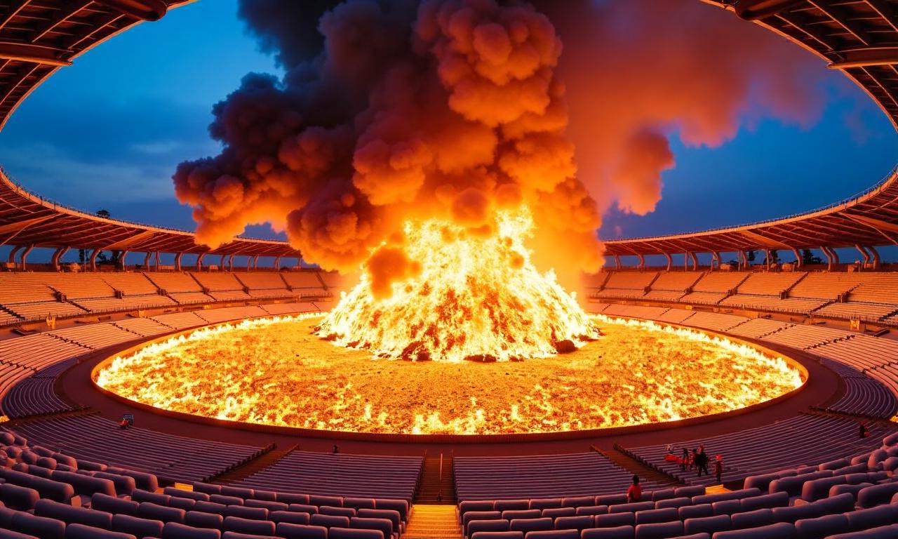 Watch: Fire damages roof of Rio’s Olympic velodrome