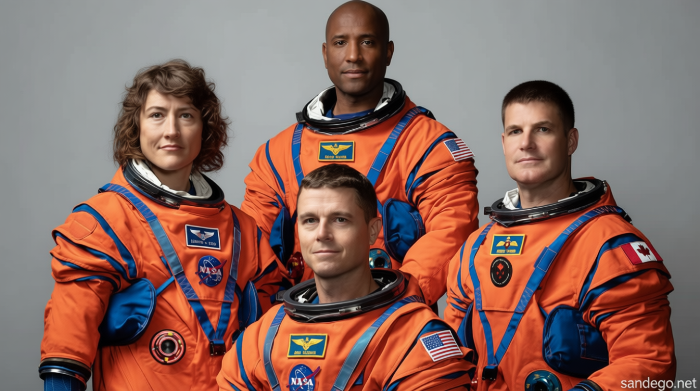 The four astronauts NASA picked for the first crewed moon mission in 50 years