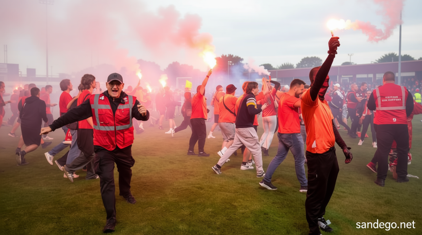 Slavia Prague faces sanctions for derby pitch invasion, attacks on Sparta players in Czech league