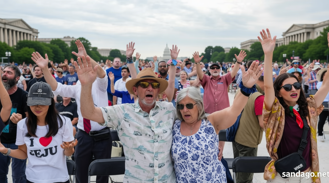 National Mall prayer event sparks concern about Trump administration eroding the wall between church and state